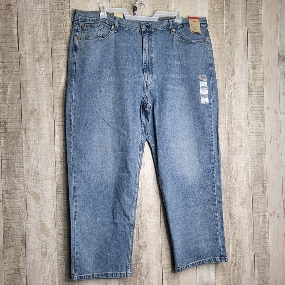Men's Levi's 550 Relaxed-Fit Stretch Straight Blue Jeans 46x30 New - Picture 2 of 15